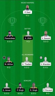 AMD vs BCP Dream11 Team - 1 - ECS T10